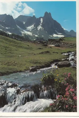 BF20351 soleil et montagne landscape france front/back image