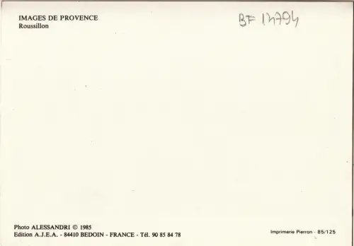BF14793 Roussillon Frankreich Vorder-/Rückbild