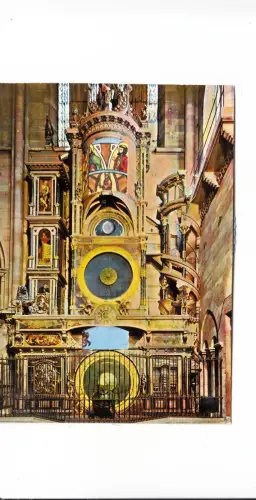 BF15416 horloge astronomique strasbourg france front/back image