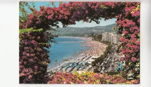 BF20277 juan les pins l avenue guillaumont et la plage france front/back image