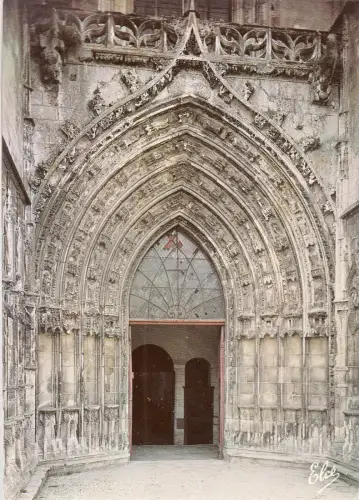 BF15605 le portail de la catehrale st pierre saintes france front/back image