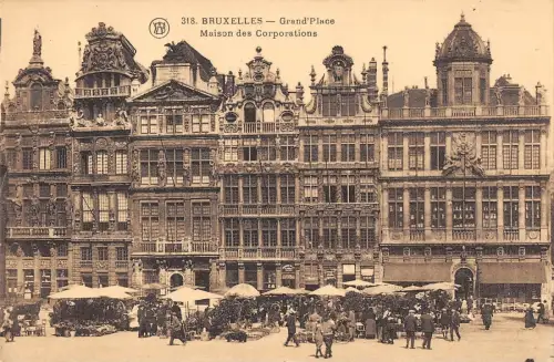 BR70819 grand place maison des corporations bruxelles belgium