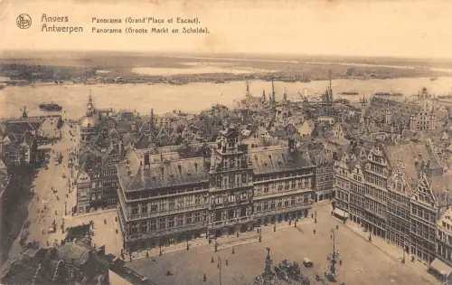 BR70812 Panorama Grand Place et Escaut Anvers Belgien