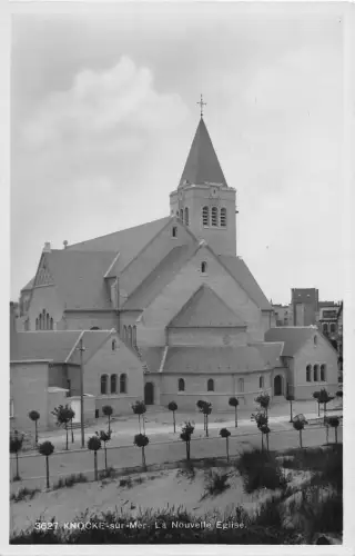 BG34474 knocke sur mer la nouvelle eglise belgien Echtfoto