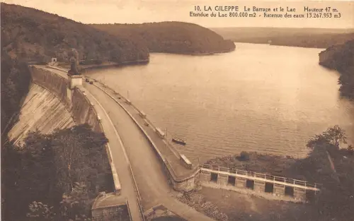 B94663 le barrage et le lac la gileppe belgien