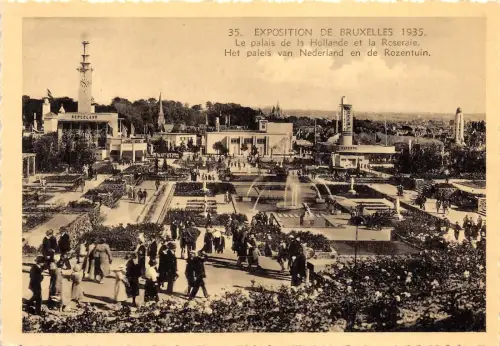 BR41418 Le palais de la hollande et la roseraie Exposition de bruxel Belgien
