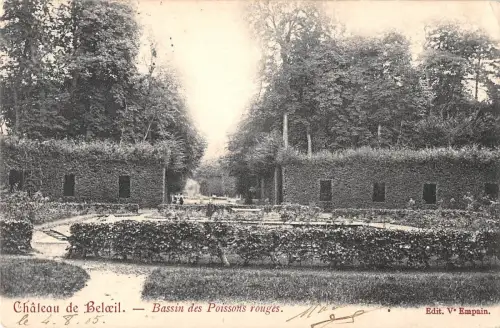 BR55429 Chateau de Beloeil bassin des possons rouges belgien