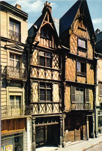 BF13287 vieilles maisons rue de l oisellerie angers france front/back image