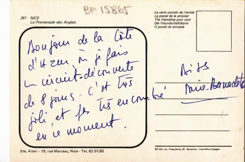 BF15865 schönes la promenade des anglais france Vorder-/Rückbild