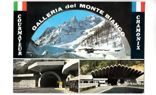 BF14044 chamonix traforo del m bianco the savoie france front/back image