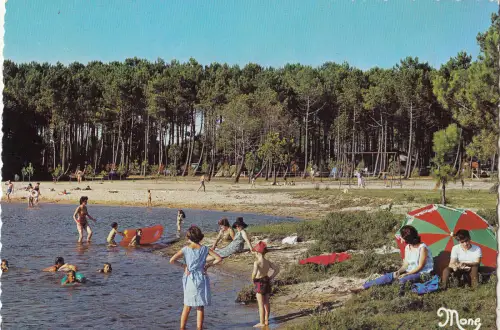 BF14640 landais parentis en born landes le camping et sa france front/back image
