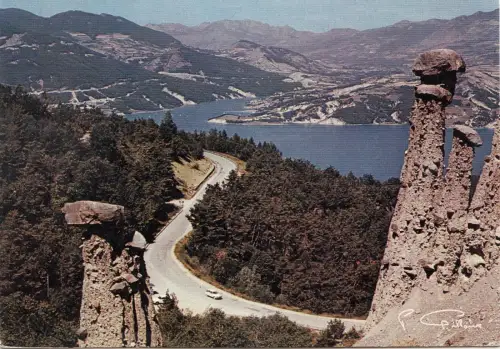 BF21052 lac de serre poncon hautes alpes les domiselles france front/back image