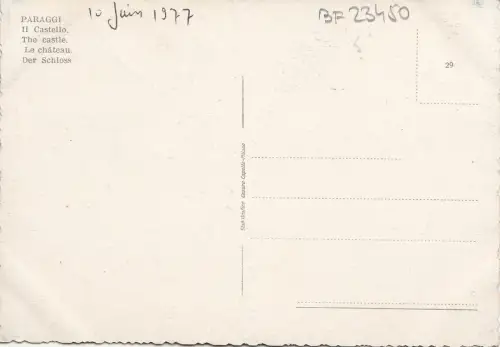BF23450 paraggi il castello italy front/back image
