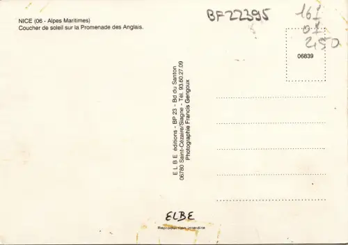 BF22395 schönes coucher de soleil sur la promenade des an france Vorder-/Rückbild