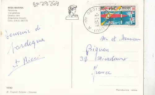 BF29269 vue generale bosa marina italy front/back image