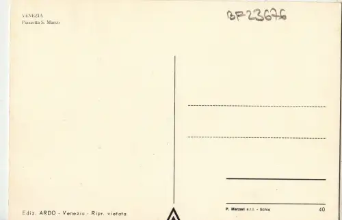 BF23676 piazzetta s marco venezia italy front/back image