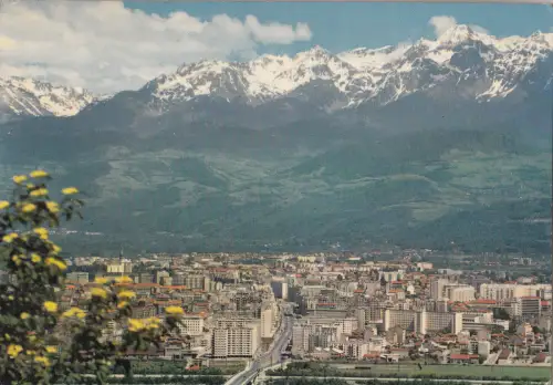BF19660 grenoble vue generale et chaine de belledonne france front/back image