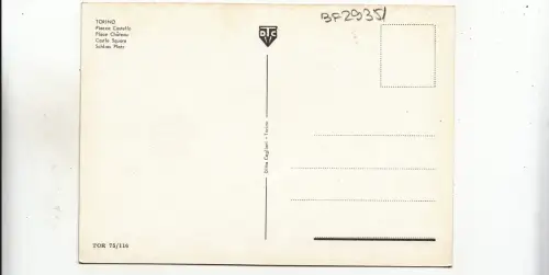 BF29350 scorcio panoramica piazza castello torino italy front/back image