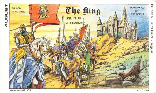 Lot164 Postkarte Der König QSL Club von Belgien Offizielle Clubkarte