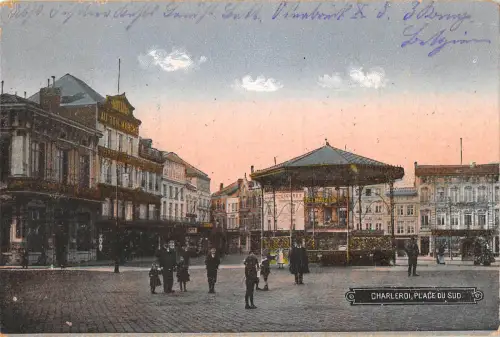 B107964 Belgien Charleroi Place du Sud Square Echtfoto UK