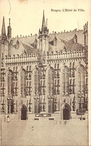 B107905 Belgien Brügge L'Hotel de Ville Rathaus Echtfoto UK