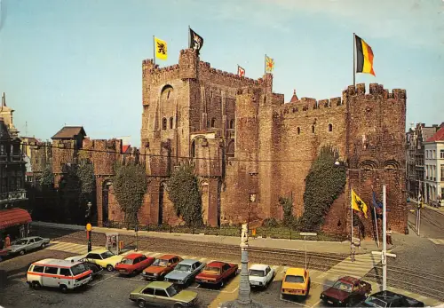B110577 Belgien Gand Chateau des Comtes, Grafenschloss Auto Cars Voitures