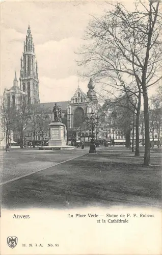 B105340 Belgien Anvers La Place Vertre, Statue de P.P. Rubens