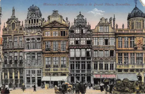B107742 Belgien Bruxelles Maisons des Corporations la Grand Palce Echtfoto UK