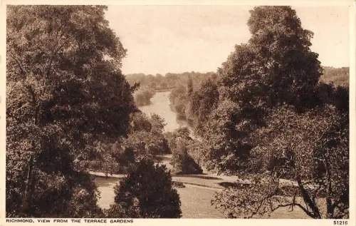BR67376 richmond view from the terrace gardens uk 14x9cm