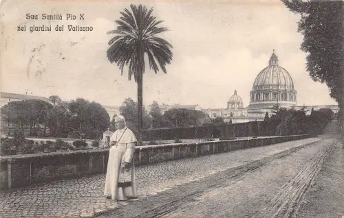 B94216 Pio X nei giardini del vatican Papst Papa Heiliger Vater Berühmtes Volk