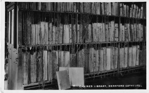 BR67209 Chained Library Herford Cathedral Echtfoto UK 14x9cm