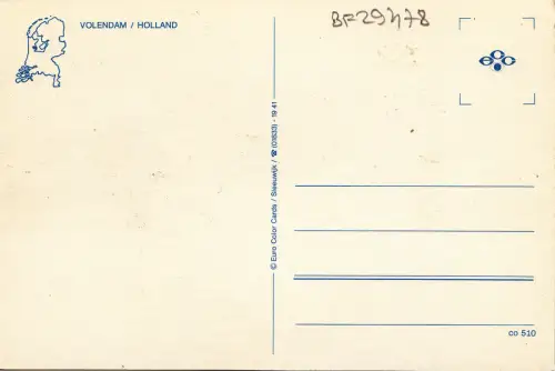 BF29478 Volendam Netherland Front/Back Image