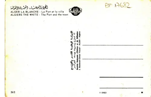 BF17682 la blanche le port et la ville ship algeria front/back image