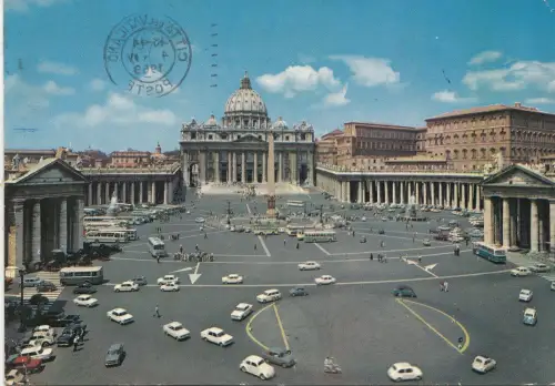 BF23300 citta del vaticano piazza e basilica di s pietr italy front/back image