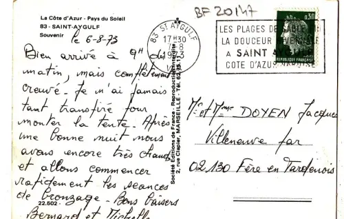 BF20147 Saint Aygulf Souvenirl Frankreich Vorder-/Rückseite Bild