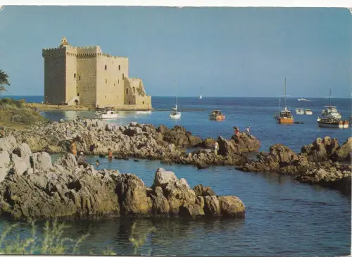 BF28573 cannes ruines du viex chateu fortifie de l abb france front/back image