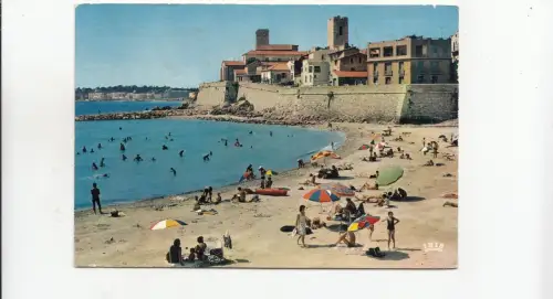 BF22317 antibes la plage sous les remparts france front/back image