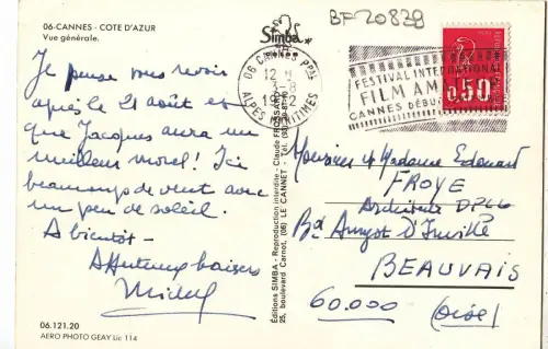 BF20839 cannes vue generale france front/back image