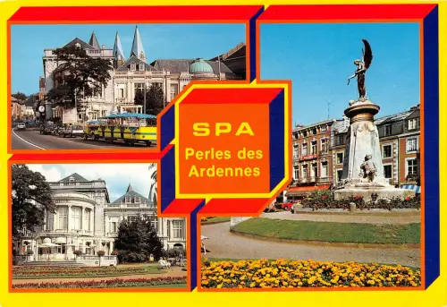 B108715 Belgien Kurort Perles des Ardennes Terrasse, Statue Denkmal