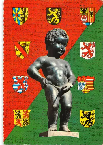 B110002 Belgien Andenken an Brüssel Statue Wappen