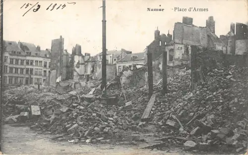 B107546 Belgien Namur Place d'Armes Ruinen Echtfoto UK