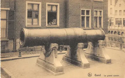 B107344 Belgien Gang Le Grand Canon, Kanone Echtfoto