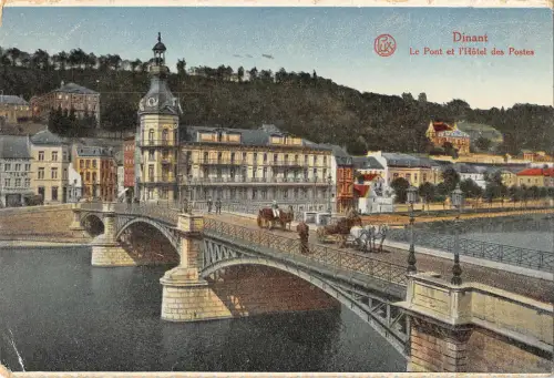 B105632 Belgien Dinant Le Pont et l'Hotel des Postes Brücke