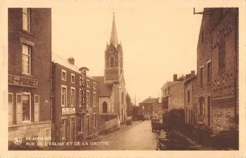 BR55747 Rue de l eglise et de la Grotte Beauraing belgien