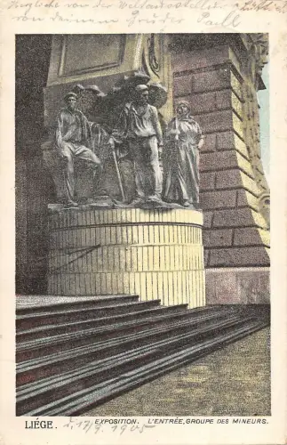 B105137 Belgien Liege Exposition L'Entree Groupe des Mineurs