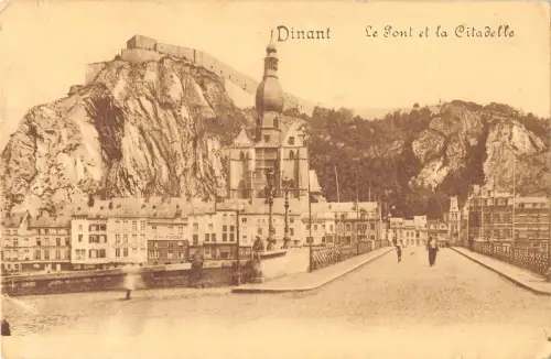 B107282 Belgien Dinant Le Pont et la Citadelle Echtfoto UK