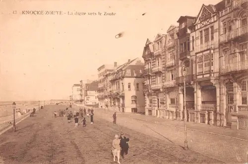 BR55680 Knocke zoute la digue vers le zoute belgium