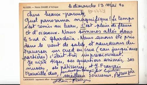 BF17731 algeria alger notre dame d afrique front/back image