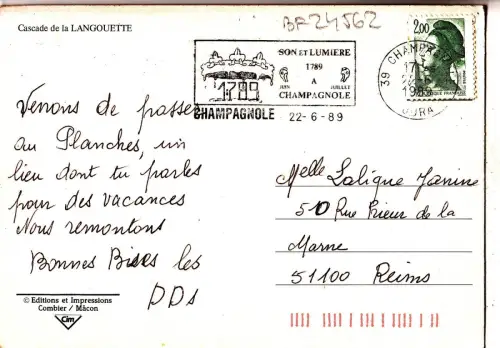 BF24562 Langouette Frankreich Vorder-/Rückbild