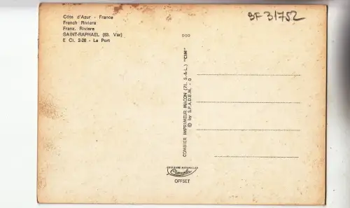 BF31752 Saint Raphael Var Le Hafen Schiff Frankreich Vorder-/Rückbild